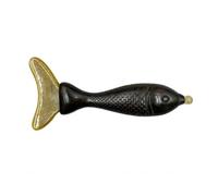 Qianly Strumento da Massaggio Facciale in Legno Intagli con Testa a Punta Curva Compatto Massaggire Facciale in Legno Manuale Raschietto Muscolare, Stile A