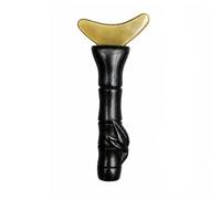 Qianly Strumento da Massaggio Facciale in Legno Intagli con Testa a Punta Curva Compatto Massaggire Facciale in Legno Manuale Raschietto Muscolare, Stile B