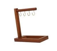 Qianly Supporto Bracciali Espositore Organizer Collane Porta Chiavi Portaoggetti in Legno dal Design Elegante Adatto per Ingresso, Colore del Legno