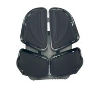 Qianly Supporto Lombare per Auto Traspirante | Imbottitura a-4-cuscinetti Zone, Schienale Ergonomico per Auto, Premium, Cuscino di Supporto con Cinghie, Viaggi Lunghi, Nero