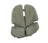 Qianly Supporto Lombare per Auto Traspirante | Imbottitura a-4-cuscinetti Zone, Schienale Ergonomico per Auto, Premium, Cuscino di Supporto con Cinghie, Viaggi Lunghi, Grigio