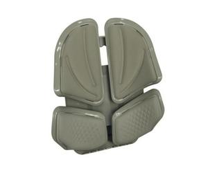 Qianly Supporto Lombare per Auto Traspirante | Imbottitura a-4-cuscinetti Zone, Schienale Ergonomico per Auto, Premium, Cuscino di Supporto con Cinghie, Viaggi Lunghi, Grigio