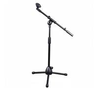 Qianly Supporto Microfono a Treppiede Stabile Asta Microfono da Terra Compatibilità Universale Attrezzatura Audio per Studio di Registrazione, Palco, Morsetto Singolo