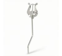 Qianly Supporto per Spartiti con Morsetto Portatile Porta Spartiti con Clip Stabile Supporto Morsetto per Bande Musicali, Sfilate, A, Argento, Corto