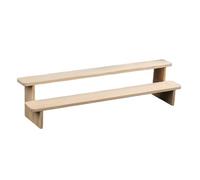 Qianly Supporto Rialzato in Legno per Esposizione, Scaletta, Porta Spezie, Organizer a più Livelli per Trucchi, Statuette, Bambole E Collezioni, 2 Layer L