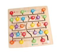 Qianly Tavola con Pezzi in Legno Mobili e Numeri Manuale Tavola Sensoriale con Tracce e Simboli Aritmetici Senza Schermo Gioco Aritmetico in Legno, Numeri
