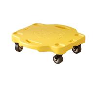 Qianly Tavola da Scorrimento per Bambini con Maniglia Attrezzo per Equilibrio E Coordinazione Materiale HDPE Resistente Adatto per attività Fisiche E Giochi, Giallo, M
