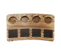 Qianly Tavoletta per Degustazione, Supporto Portatile in Legno per Bottiglie di Vino, Ideale per Degustazioni in Barattoli di Vetro. Regalo, Stile a