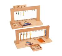 Qianly Telaio per Esercizi Matematici in Legno con Perline Tattili E Numeri Stampati per Riconoscimento Visivo E Calcolo Mentale Gioco Educativo per Bambini, 1-9 -19