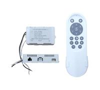 Qianly Telecomando per Ventilatore Da Soffitto 24v Controller Con Controllore, Telecomando Con Controllo a 6 Velocità, Adatto Alla Maggior Parte Dei Ventilatori Da Soffitto a Filo Basso Con Luci