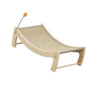Qianly Tiragraffi per Gatto Divano Lettino per Gatti Cuscino Allenamento Artigli Resistenti Multifunzione Legno E Sisal Adatto per Riposo Gioco Esercizio GAT, 63x33x20cm