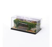 Qianly Trasparente con Base da Collezione Espositore in Acrilico Resistente Ai Graffi Diorama per Modellisti, Esposizione, Paesaggio del Ponte di Campagna