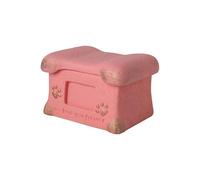 Qianly Urna commemorativa per cremazione di animali domestici a forma di osso per ceneri di animali domestici, giardino di sepoltura, grande capacità, Rosa