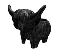 Qianly Vaso da Fiori con Design a Mucca, Adatto Sia per Interni Che per Esterni, Nero
