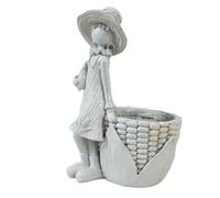 Qianly Vaso per Fiori, Decorazione da Scrivania, Miniatura, Statuetta da Giardino Fatato, Vaso in Resina