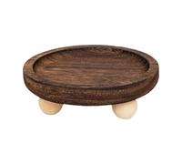 Qianly Vassoio rialzato in Legno, piedistallo, portaoggetti, portacandele, portavasi .., 13 Cm X 13 Cm X 4.5