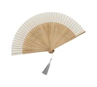 Qianly Ventaglio Pieghevole Ventaglio Bambù Ventaglio Chinoiserie Ventaglio Decorativo Ventaglio Setoso Creativo Tradizione Cinese Incisioni Eleganti E Stile, Bianco