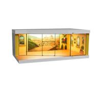 Qianly Vetrina per Modelli in 1/64 Realizzata in Resina Resistente E Acrilico. Scatola Decorativa per Micro-scenari, Organizer per Miniature da Collezi, Style a