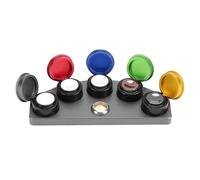 Qianly Watch Oil Cup Stand Supporto per Orologi con Coperchio Base Antiscivolo Strumento Professionale Riutilizzabile Adatto a Orologiai Riparazione Orologi, 4 Piatti D'olio