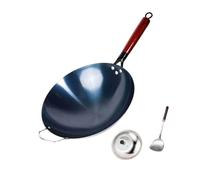 Qianly Wok Universale con Coperchio per induzione e Gas, 40 Cm