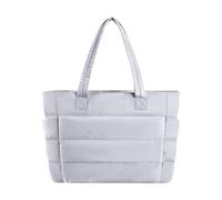 Qianly Women Tote Bag Pratico Pratico di grandi dimensioni della borsa per spalle alla moda per il regalo di compleanno per le vacanze di strada, Grigio Chiaro