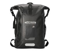 Qianly Zaino Impermeabile da Zaino Roll-Top Resistente Borsa per Viaggiatori, Escursionisti, Trekking, Sportivo/Casual, Array, Nero