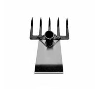 Qianly Zappa e Rastrello 2 in 1 Acciaio Al Manganese Attrezzo a Doppia Testa Zappa Rastrello Multifunzionale Estirpatore Erbacce Manico Lungo per Agricoltura , 5 Denti