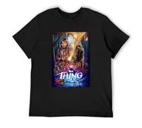 Qianqianzhi Adgs The Thing Horror Movie Retro Poster John Carpenter Men's T Shirt Black XL