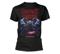 Qianqianzhi Malevolent Creation Retribution T-Shirt Graphic Tee Printed Shirt Short Sleeve for Mens Black L