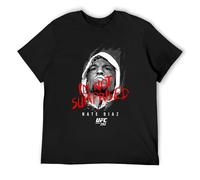 Qianqianzhi Men's Bras Chemise Décontractée pour Men Nate Diaz I'm Not Surprised T-Shirts Black L