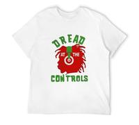 Qianqianzhi Men's Dread At The Controls Simple Style Tee Printed Short-Sleeve T-Shirts White M