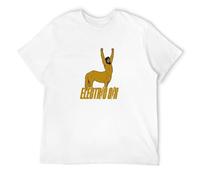 Qianqianzhi Men's Electric Six Horse Man T-Shirts White 3XL