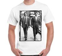 Qianqianzhi Men's Hugu The Kray Twins Brothers East London Gangster Prison Vintage Retro White T-Shirts White L
