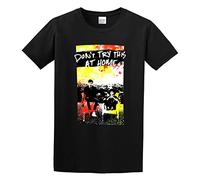 Qianqianzhi Men's Kian And JC Don't Try This T-Shirts Black S