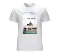 Qianqianzhi Men's Movie Poster Into The Wild Printed Mens Cool Tops Short Sleeve Novelty Casual Style Male T-Shirts White S