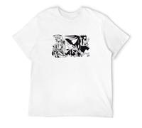 Qianqianzhi Men's Pablo Picasso Guernica 1937 Reproduction T-Shirts White 3XL