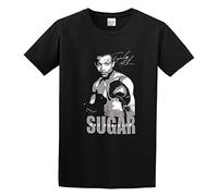Qianqianzhi Men's Sugar Ray Robinson Boxer Boxing Gloves T-Shirts Black M