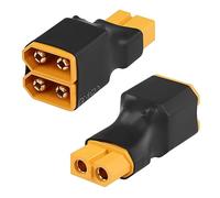 QIANRENON 1 in 2 XT60 Adattatore parallelo XT60 femmina a 2 connettori ESC a forma di Y maschio, per modellazione aumento della capacità della batteria al litio/ricarica simultanea, 2 pezzi