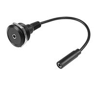 QIANRENON 3,5mm Corto Cavo Audio Adattatore 3,5mm 1/8 TRS Femmina a Femmina Stereo Jack Fissaggio Filettato Rotondo Connettore 3.5mm Cuffie Montaggio Presa, per Collegamento e Estensione Audio Porta