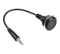 QIANRENON 3,5mm Stereo Filettato Fissaggio Rotondo Connettore 1/8 TRS Maschio a Femmina Cavo Corto Audio Adattatore 3,5mm Spina a Jack Cuffie Montaggio Presa, per Collegamento e Estensione Audio Porta