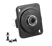 QIANRENON 3.5mm Stereo Pannello Montaggio Adattatori TRS 1/8 Femmina a Terminale a Saldare Audio Connettore Jack, D/XLR pannello Installazione, per Mixer Amplificatore 3 Pin Cuffie Audio