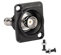 QIANRENON 75 Ohm BNC Montaggio a pannello Connettore Adattatori, BNC Femmina a Femmina pannello passaggio Connettore, Adatto Pannello XLR/tipo D pannello, per Videocamera di Sicurezza CATV Sistema