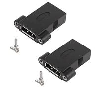 QIANRENON 8K DP1.4 - Adattatore per montaggio a pannello Displayport femmina a femmina, per montaggio fisso su cruscotti o pannello attrezzatura, 2 pezzi (viti incluse)