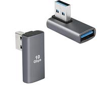 QIANRENON 90 Gradi Angolo USB 3.1 Rettoconvertitore Adattatore, USB Da Maschio a Femmina Connettore Accoppiatore 10 Gbps Usato Per Trasmissione Dati Carica, 2 Pezzi