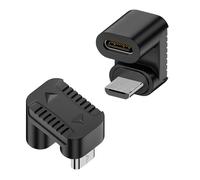 QIANRENON Adattatore a forma di U da USB C a Micro USB di ricarica dati adattatore USB C femmina a micro USB maschio a 180 gradi angolo dopo il collegamento superiore 10 W (5 V2 A) 480 Mbps, divisione