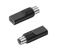 QIANRENON Adattatore da PS/2 a USB C per tastiera mouse PS/2 maschio a USB tipo C femmina, convertitore da spina PS2 a presa di tipo C, non supporta hot swap, per scanner di codici a barre per PC, 2