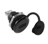 QIANRENON Adattatore di fissaggio filettato da USB 3.0 a USB C da 5 Gbps USB3.0 maschio a USB C femmina, connettore circolare da USB 3.0 a tipo C, presa di montaggio per convertitore dati,