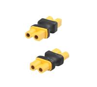 QIANRENON Adattatore per batteria XT30 placcato in oro, per modelli di volo, 15 A, XT30 femmina su presa XT30, adattatore per alimentazione esterna, modelli di auto, 2 pezzi