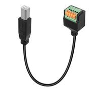 QIANRENON Adattatore USB B Quick Connect senza saldature, cavo corto USB tipo B 2.0 maschio a terminale a crimpare a 5 pin, connettore per morsettiera a molla USB B, per fai da te/riparazione porta