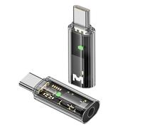 QIANRENON Adattatore USB-C a 3.5 mm per Cuffie, Connettore Audio a 4 Poli TRRS per Smartphone e Auto Audio CTIA OMTP - 2 Pezzi